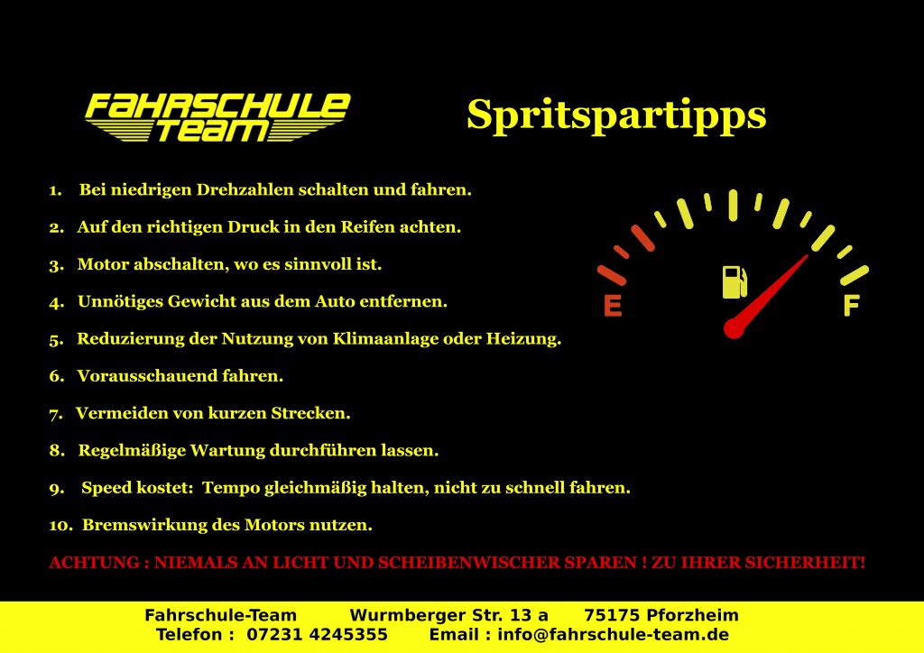 Spritsparen