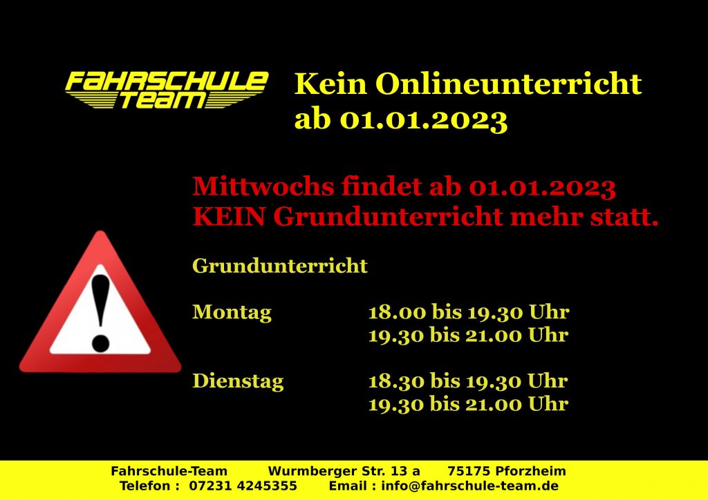 Onlineunterrrich ende