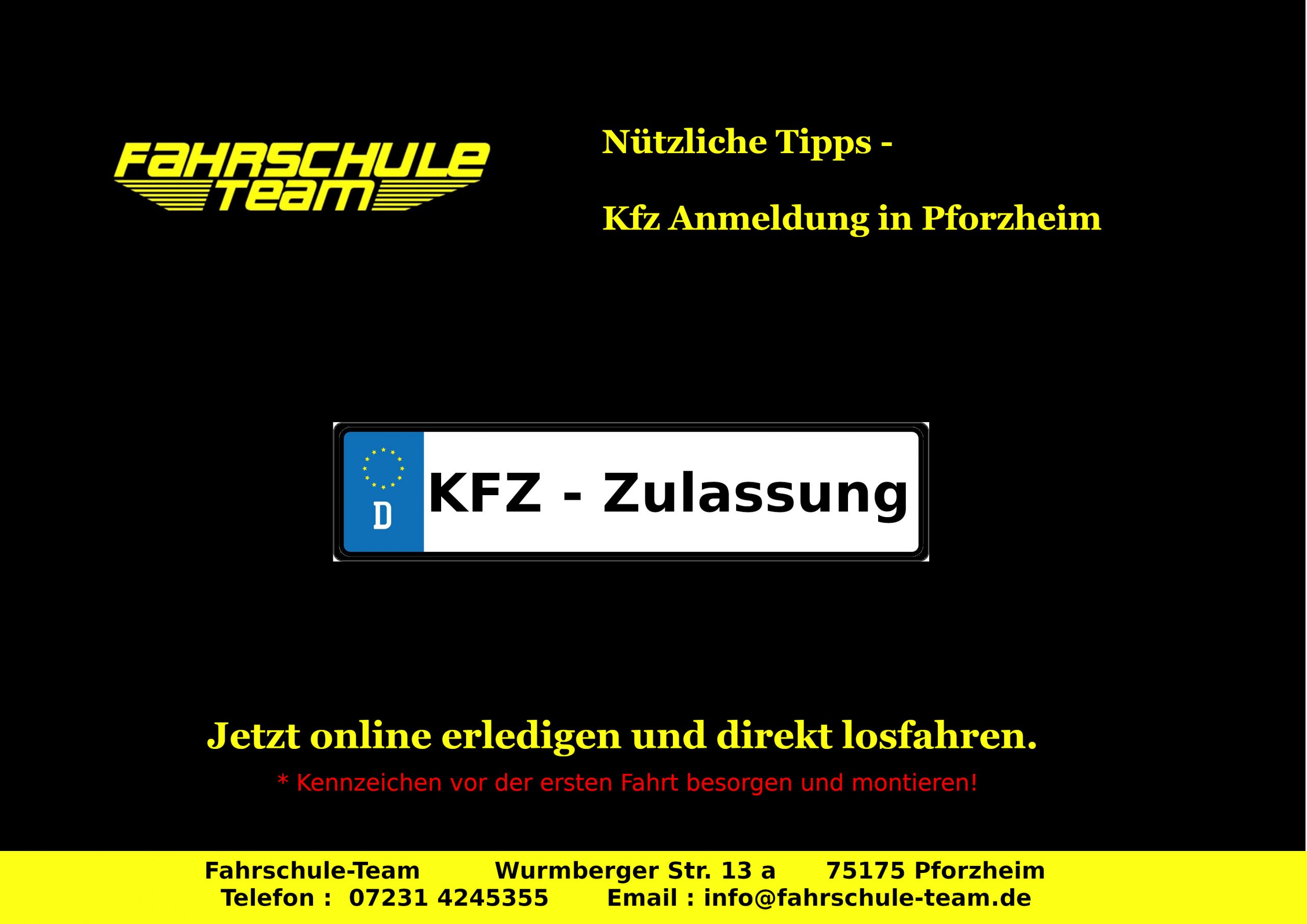 Kfz anmelden neu