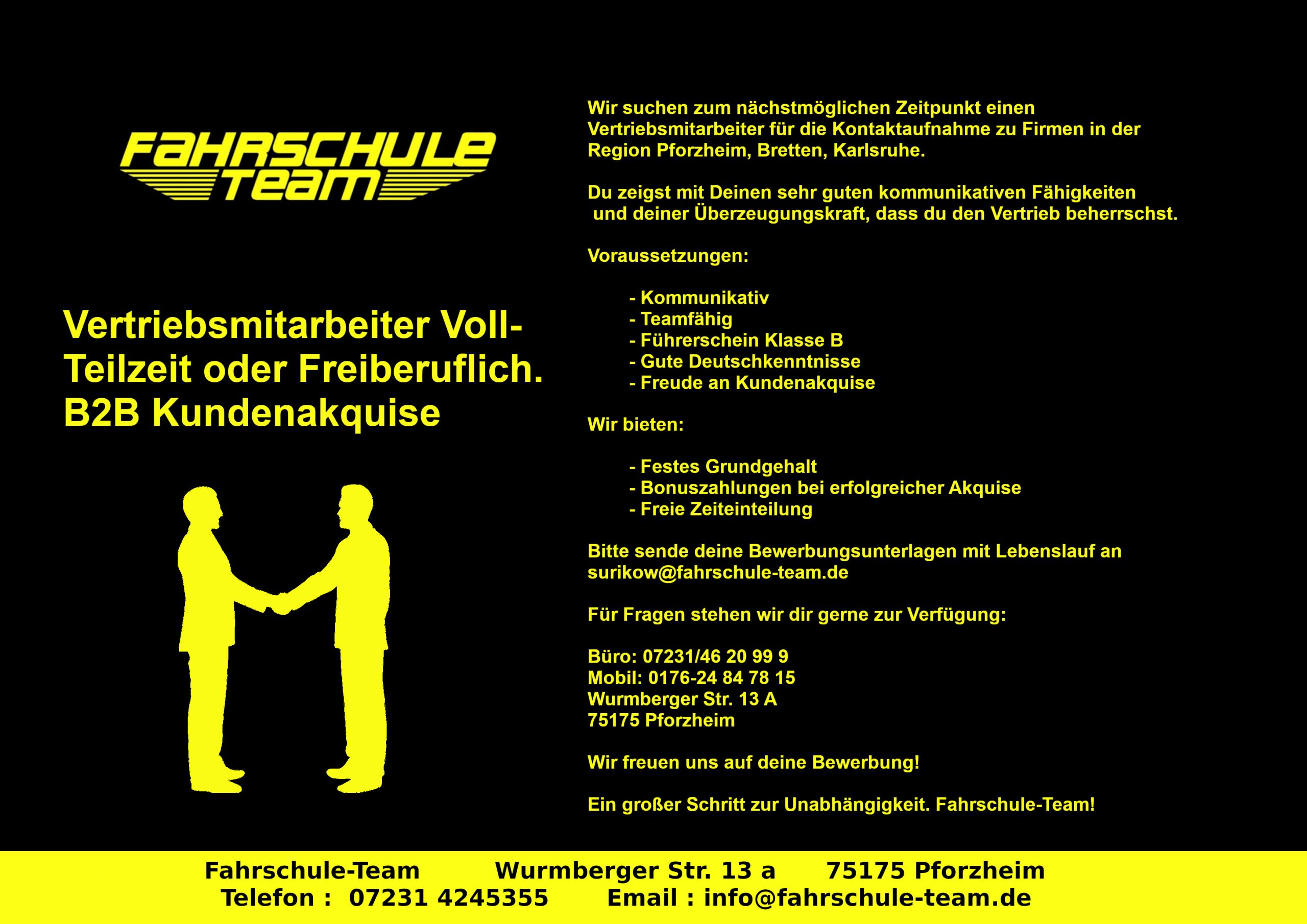 Stellenangebot Vertrieb